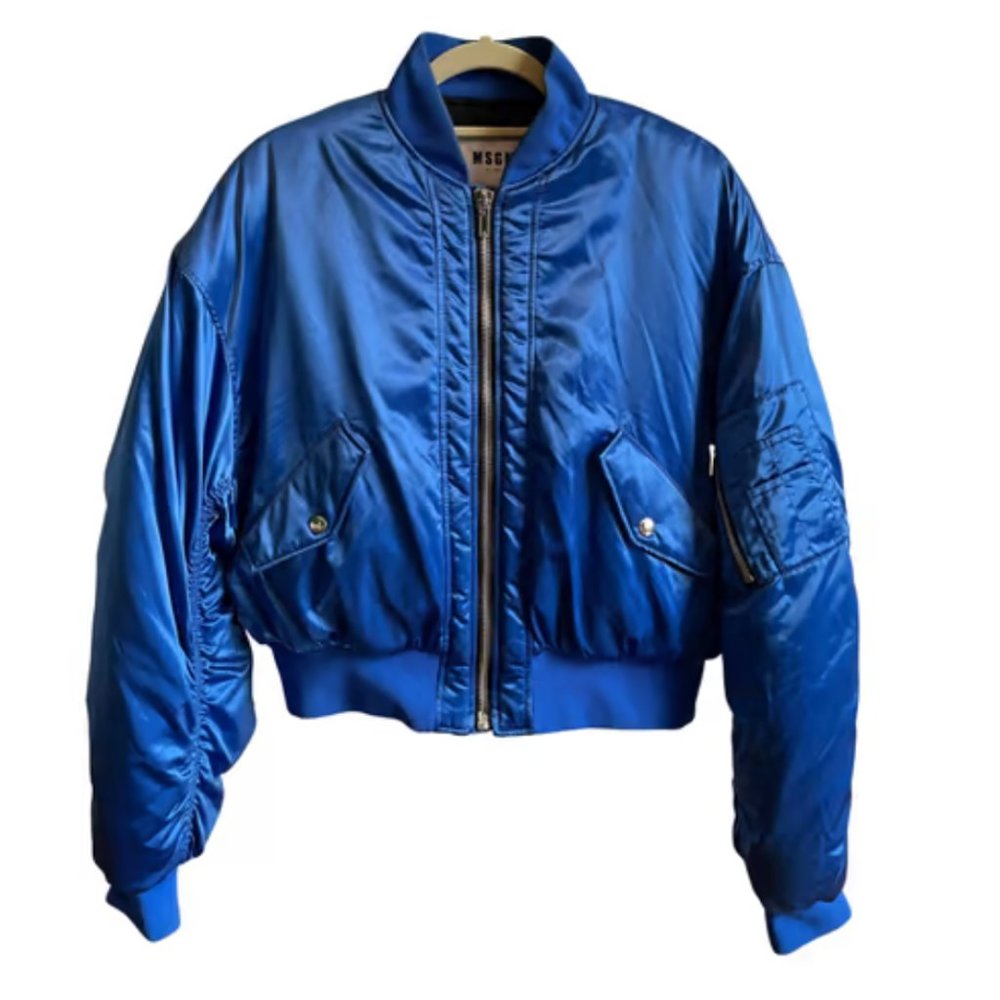 MSGM Biker Jacket - Blue